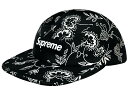 SUPREME シュプリーム キャップ 25SS 新品 黒 Floral Jacquard Camp Cap フローラル ジャカード キャンプ キャップ 花柄 ...