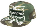 SUPREME シュプリーム ニューエラ コラボ 25SS 迷彩 Bones Box Logo New Era cap Woodland Camo ボーンズ ボ...