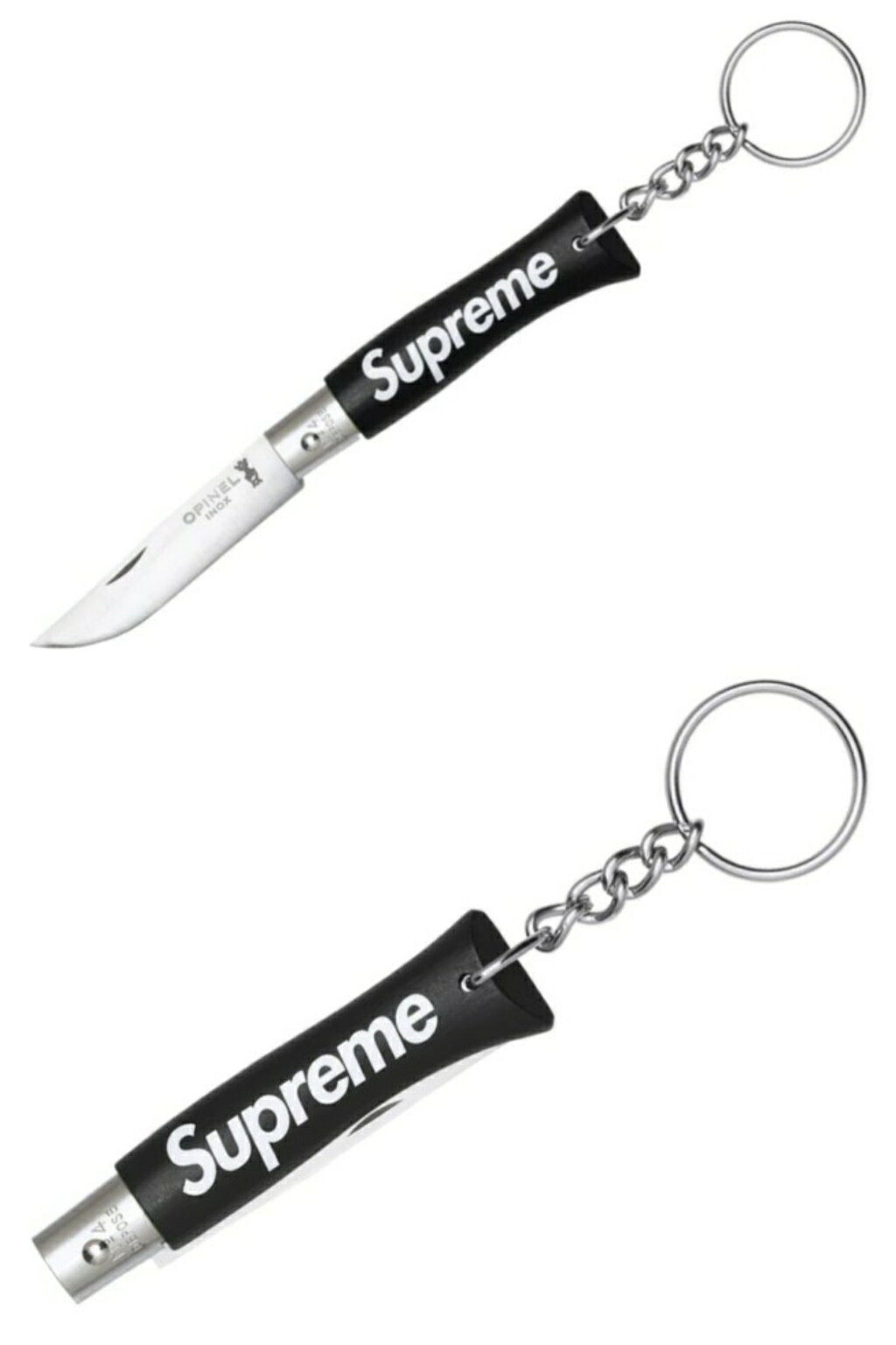 ONLY ONE STYLEのSUPREME シュプリーム 25AW 新品 黒 Supreme Opinel No. 4 Knife Keychain BLACK オピネル ナイフ キーチェーン キーホルダー ブラック 25FW｜アングル2