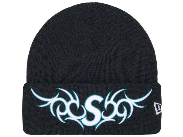 乐天商城 - SUPREME シュプリーム ニューエラ コラボ ニット帽 25AW 紺 New Era Tribal S Logo Beanie NAVY トライバル Sロゴ ビーニー ネイビー 刺繍 25FW