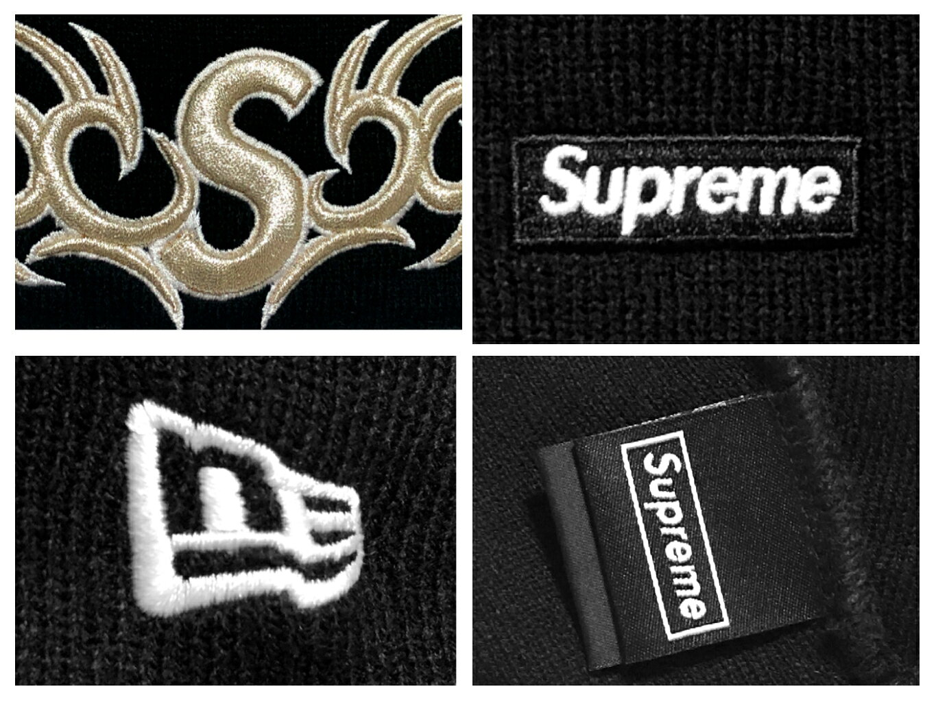 SUPREME シュプリーム ニューエラ コラボ ニット帽 25AW 黒 New Era Tribal S Logo...