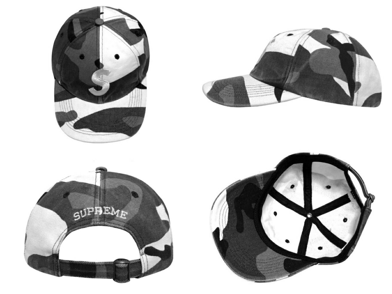 SUPREME シュプリーム キャップ 25AW 新品 カモ柄 Pigment Coated Canvas S Logo 6...