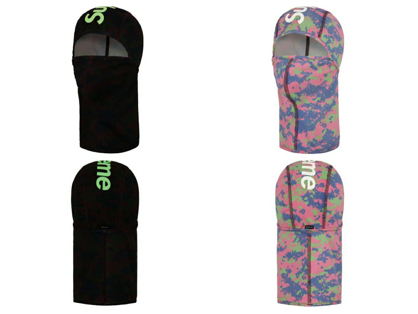 SUPREME ����ץ꡼�� 25AW / FW ���� �� Heat Reactive Digi Camo Balaclava BLACK �ҡ��� �ꥢ���ƥ��� �ǥ����� �Х饯��� �ե������ޥ��� �ܽФ�˹ �֥�å� ������