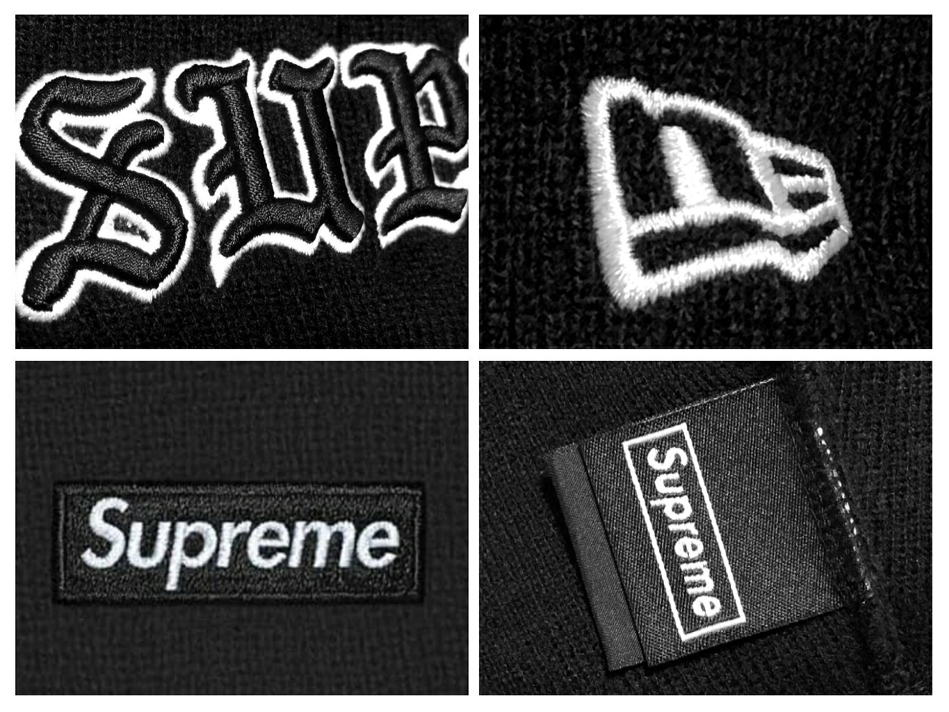 SUPREME シュプリーム ニューエラ コラボ ニット帽 25AW 黒 New Era Old English B...