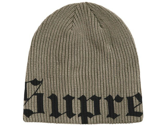 Rakuten - SUPREME シュプリーム ニット帽 26SS 新品 カーキ Old English Printed Beanie OLIVE オールド イングリッシュ プリンテッド ビーニー オリーブ シングル コットン