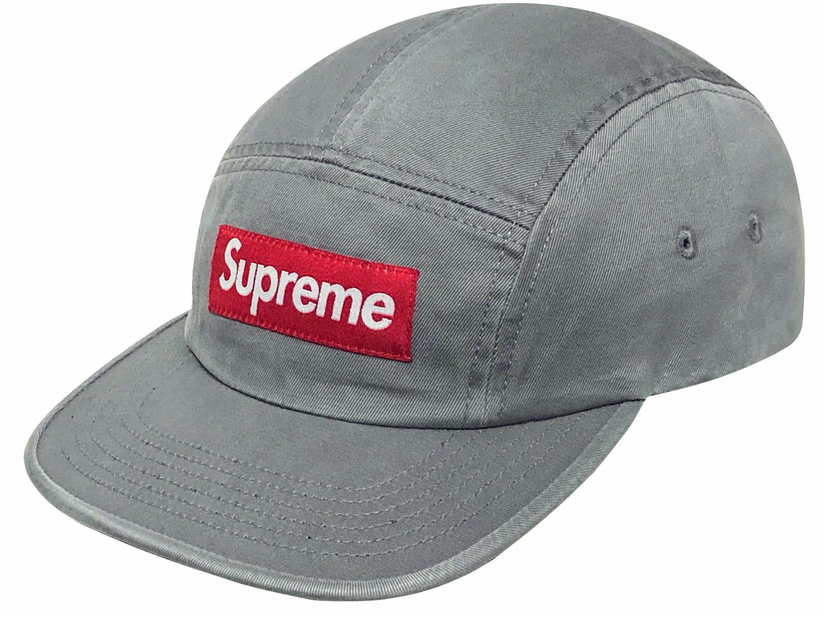 Rakuten - SUPREME シュプリーム キャップ 26SS 新品 灰 Washed Chino Twill Camp Cap GREY ウォッシュド チノ ツイル キャンプ キャップ ボックスロゴ レザーストラップ グレー