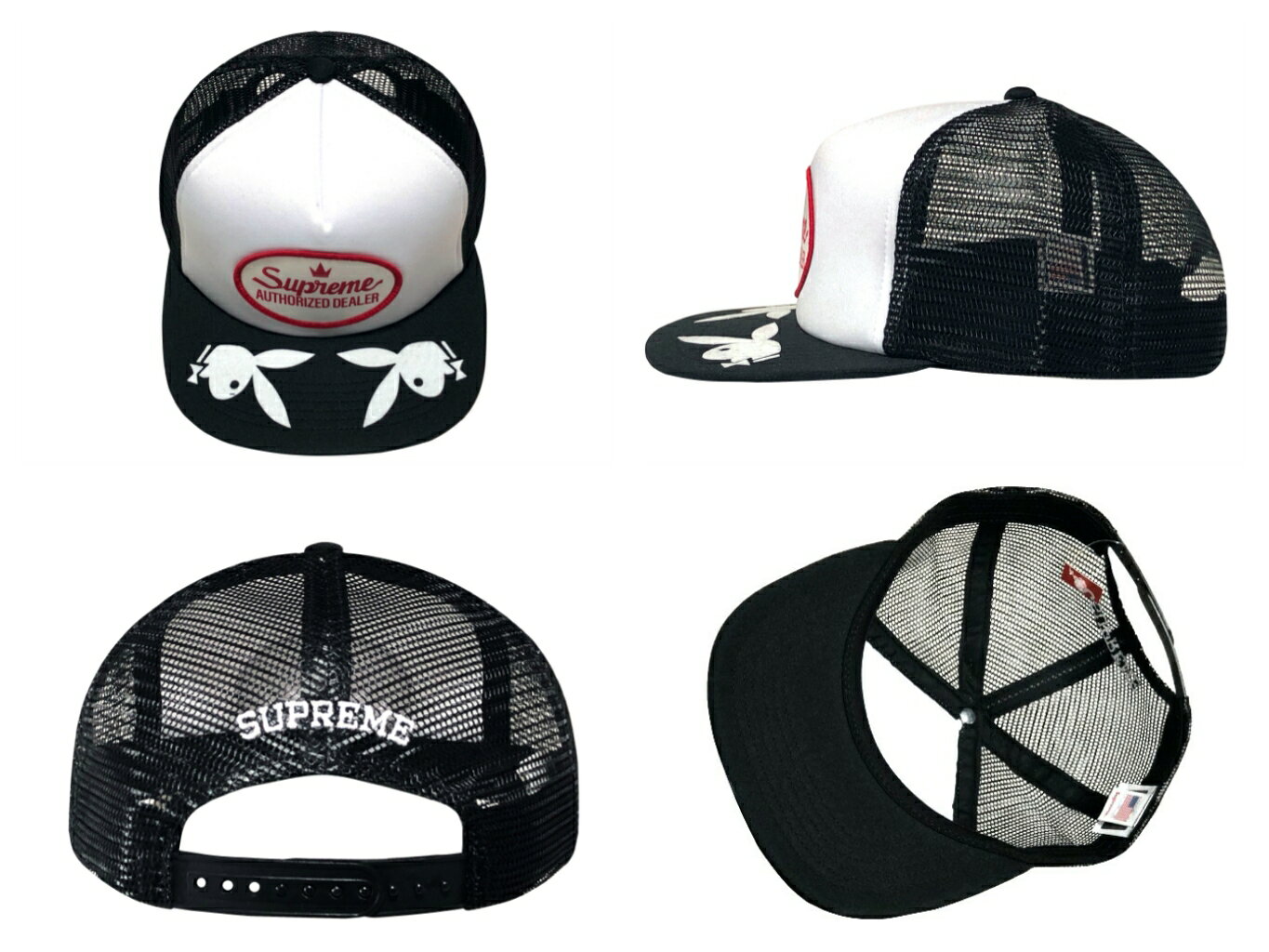 SUPREME シュプリーム メッシュ キャップ26SS 新品 黒 Playboy Mesh Back 5-Panel ...