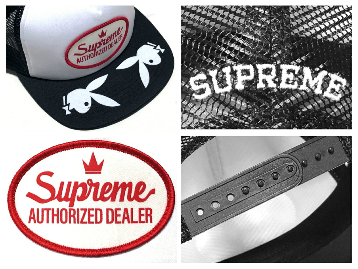 SUPREME シュプリーム メッシュ キャップ26SS 新品 黒 Playboy Mesh Back 5-Panel ...