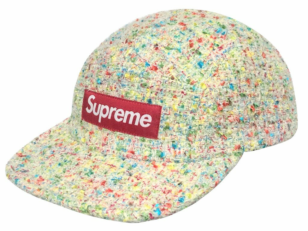 Rakuten - SUPREME シュプリーム キャップ 26SS 新品 マルチカラー Boucle Camp Cap MULTICOLOR ブークレ キャンプ キャップ ボックスロゴ ホワイト レザーストラップ