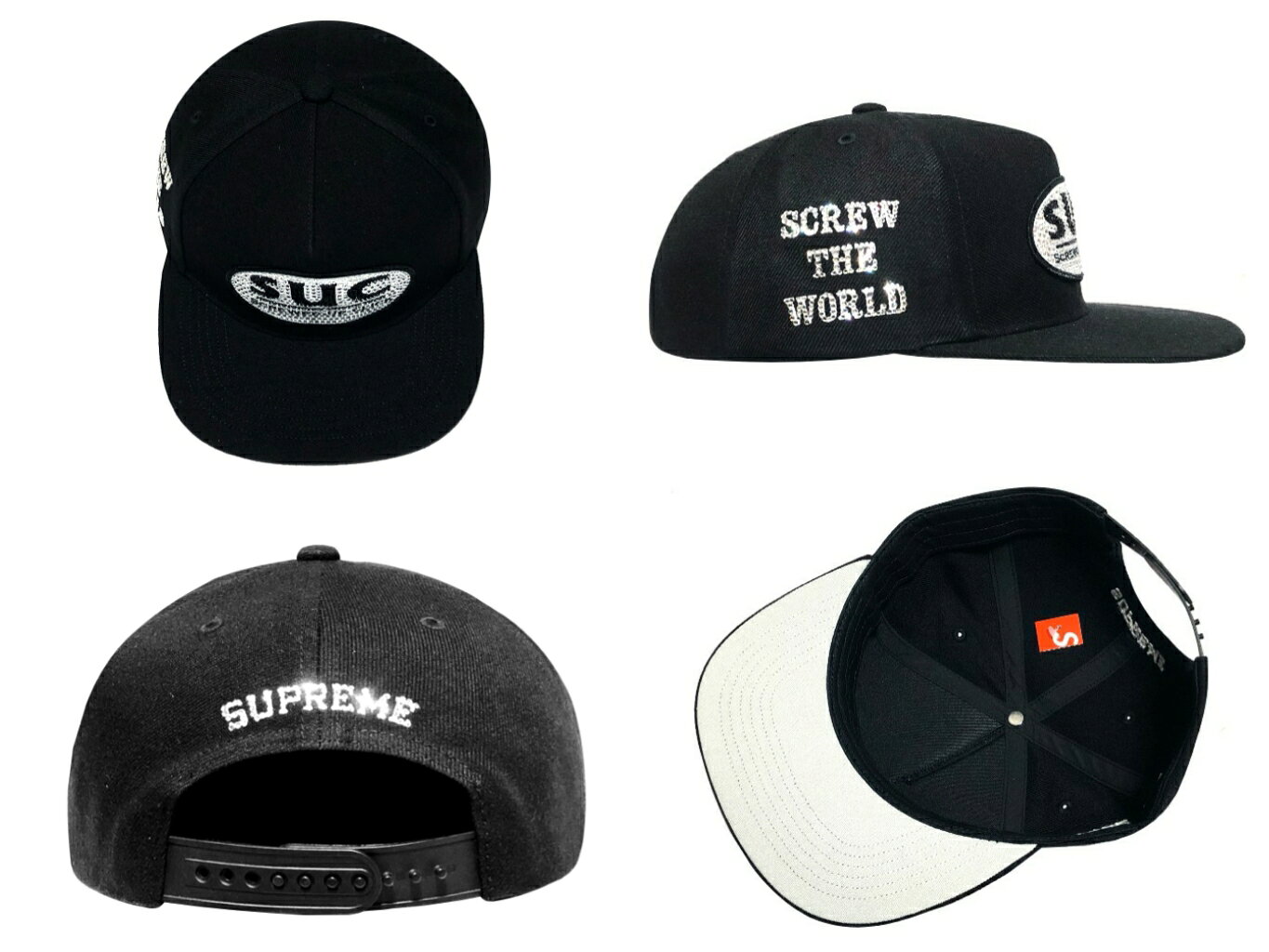 SUPREME シュプリーム キャップ 26SS 新品 黒 DJ Screw SUC 5-Panel cap DJ スクリ...