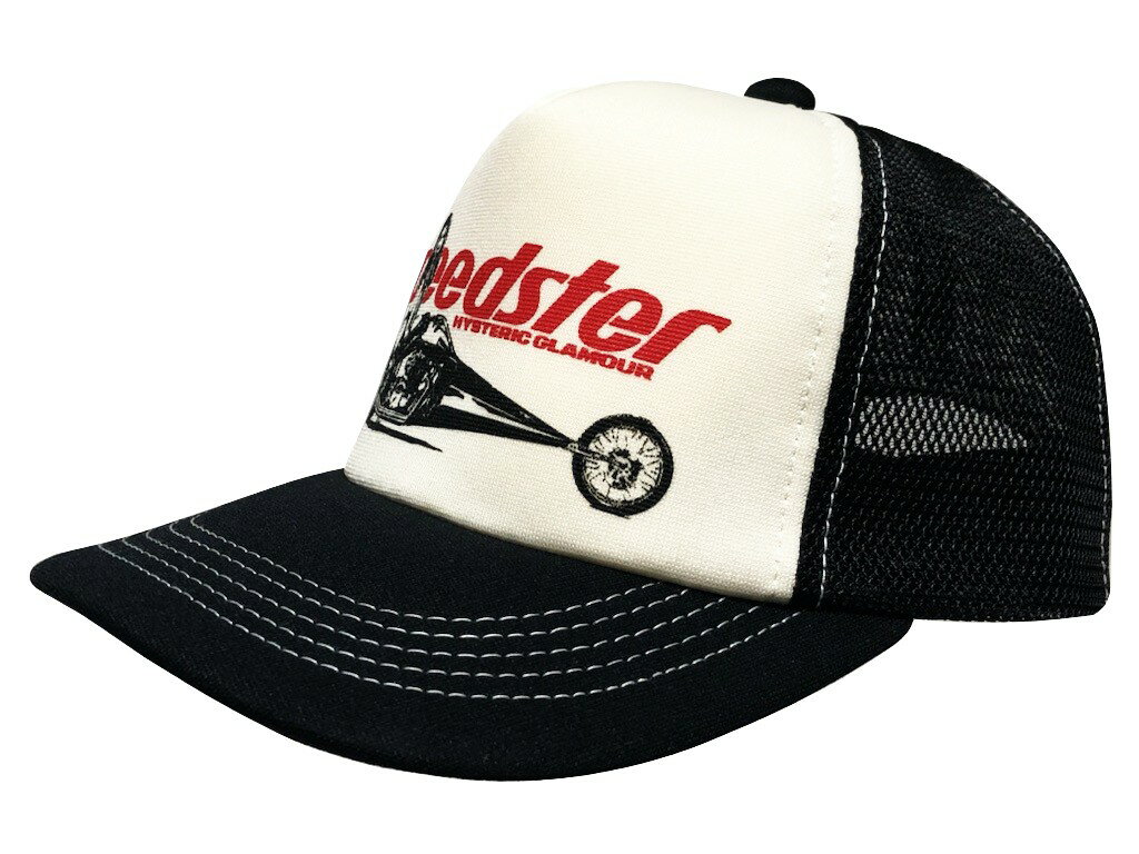 楽天ONLY ONE STYLEヒステリックグラマー HYSTERIC GLAMOUR 新品 黒白 SPEEDSTER CAP スピード スター メッシュ キャップ ヒスガール BLACK