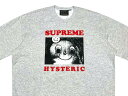 シュプリーム トレーナー メンズ SUPREME シュプリーム HYSTERIC GLAMOUR ヒステリックグラマー コラボ 21SS 新品 グレー Crewneck クルーネック スウェット トレーナー GRAY