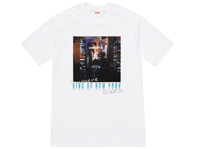 SUPREME シュプリーム Tシャツ トップス 19SS 新品 白 Christopher Walken King Of New York Tee クリストファー・ウォーケン フォト プリント 映画 WHITE ホワイト