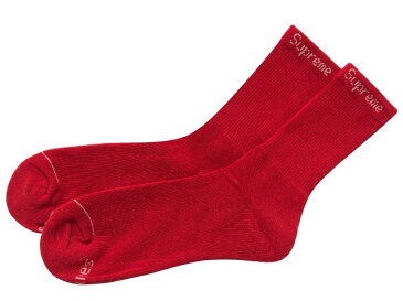 SUPREME シュプリーム ヘインズ 19AW 新品 赤 靴下 ジャガードロゴ　ハイソックス　Hanes Crew Socks 1足　RED