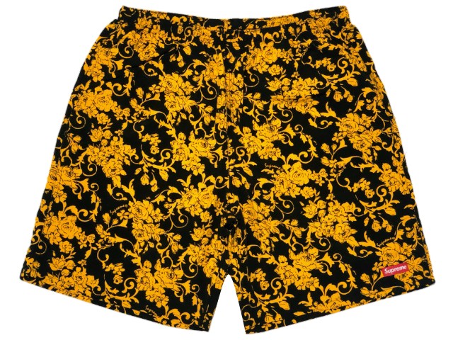 SUPREME シュプリーム 20SS 新品 黒 水着 ナイロン ウォーター ショーツ ブラック フローラル Nylon Water Short Black Floral 花柄 短パン 半ズボン