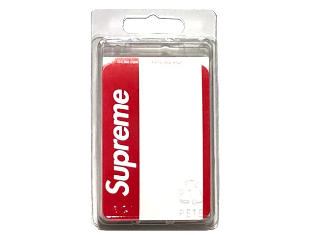 SUPREME シュプリーム C-line社製 別注 20AW 新品 赤 Name Badge Stickers ステッカー 100枚入り RED ボックスロゴ 文房具