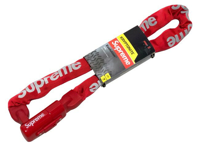 SUPREME シュプリーム クリプトナイト社製 チェーンロック 別注 21SS 新品 赤 Kryptonite Integrated Chain Lock RED