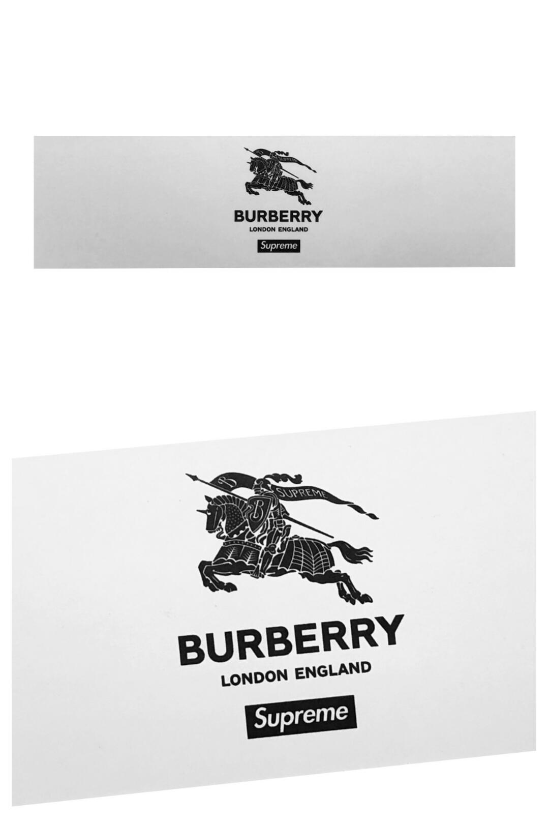 SUPREME シュプリーム 22SS 新品 バーバリー ピンク ボックスロゴ ステッカー Burberry Box Logo Sticker PINK シール チェック