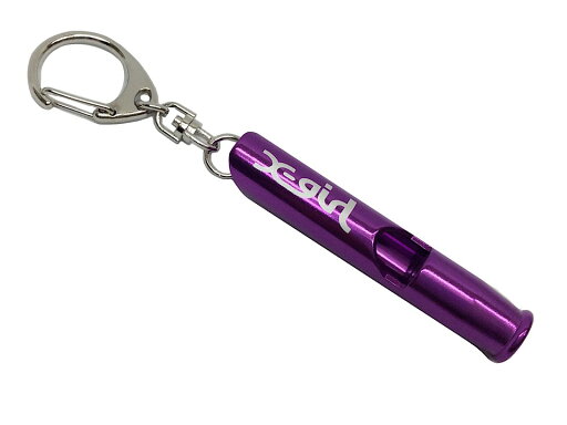 X-girl エックスガール 新品 パープル WHISTLE KEY CHAIN ホイッスル マイクロミルズロゴ 笛 X-girl エックスガール 新品 パープル WHISTLE KEY CHAIN ホイッスル マイクロミルズロゴ 笛