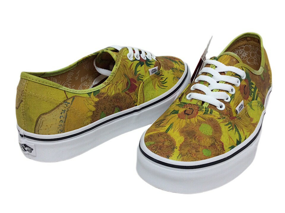 VINCENT VAN GOGH × VANS ヴァンズ コラボ 2018 新品 ゴッホ ひまわり AUTHENTIC SUNFLOWERS/TRUE WHITE オーセンティック ロ ーカット バンズ スニーカー アート