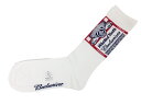 Wasted Youth Budweiser Whimsy Socks VERDY ウェイステッド ユース バドワイザー 22SS 新品 白 WHIIMSY SOX ウィムシー ソックス 靴下 1足 SOX WHITE ベルディ Verdy ハイソックス バドワイザー 缶