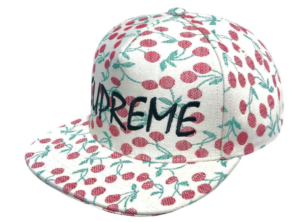 SUPREME シュプリーム 23SS 新品 ナチュラル Cherries 5-Panel CAP NATURAL チェリーズ 5パネル キャップ さくらんぼ