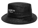 SUPREME シュプリーム 22SS 新品 黒 Raffia Crusher HAT ラフィア クラッシャー ハット ブラック Black バケハ 麦わら帽子