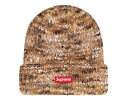 シュプリーム ニット帽 メンズ SUPREME シュプリーム ニット帽 22AW 新品 茶 Space Dye Beanie スペース ダイ ビーニー ブラウン 折り返し BROWN スモールボックスロゴ