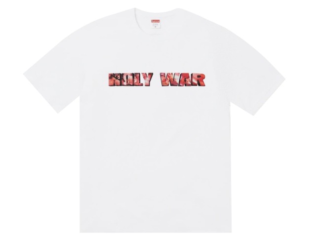 SUPREME シュプリーム 23AW 新品 白 Holy War Tee ホーリーワー Tシャツ ホワイト WHITE ワンウォッシュ加工