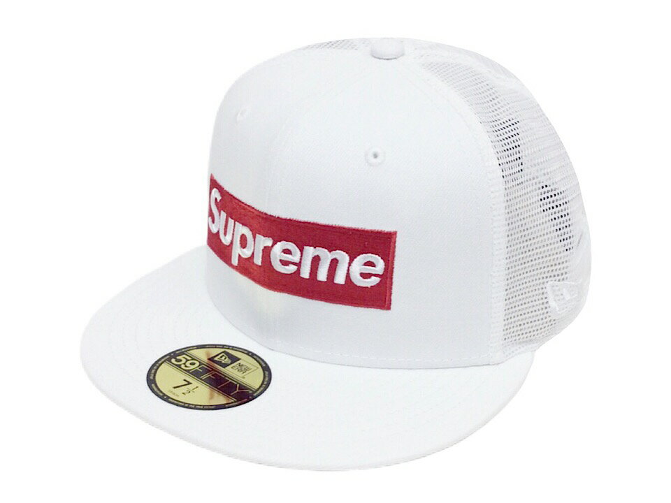 シュプリーム SUPREME シュプリーム ニューエラ コラボ 24SS 白 Box Logo Mesh Back New Era cap WHITE ボックスロゴ メッシュ キャップ ワッペン