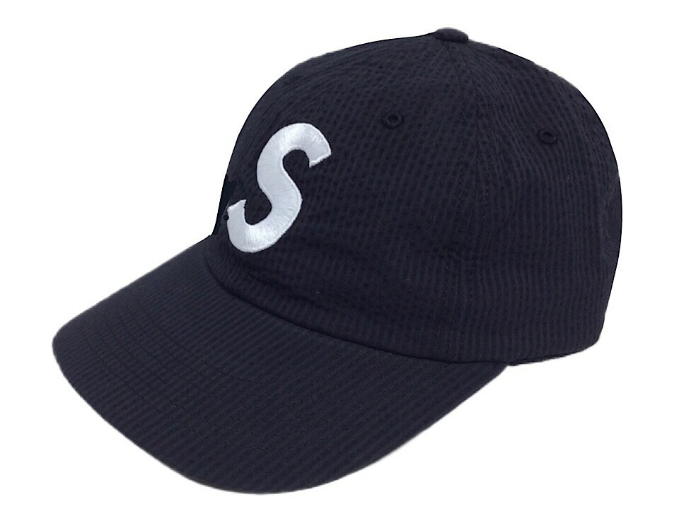 シュプリーム SUPREME シュプリーム キャップ 24SS 新品 黒 Seersucker S Logo 6-Panel cap シアサッカー エス ロゴ 6パネル キャップ BLACK