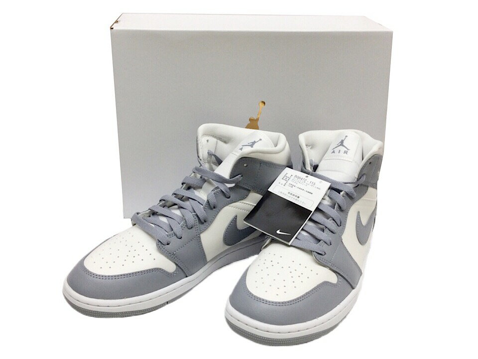 NIKE WOMEN'S AIR JORDAN 1 MID Grey/Sail 22AW 新品 灰白 ナイキ ウィメンズ エアジョーダン1 ミッド グレー/セイル品番 BQ6472-115 WMNS