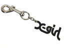 X-girl エックスガール　新品 黒　LOGO KEYCHAIN マイクロミルズロゴ　キーホルダー　BLACK