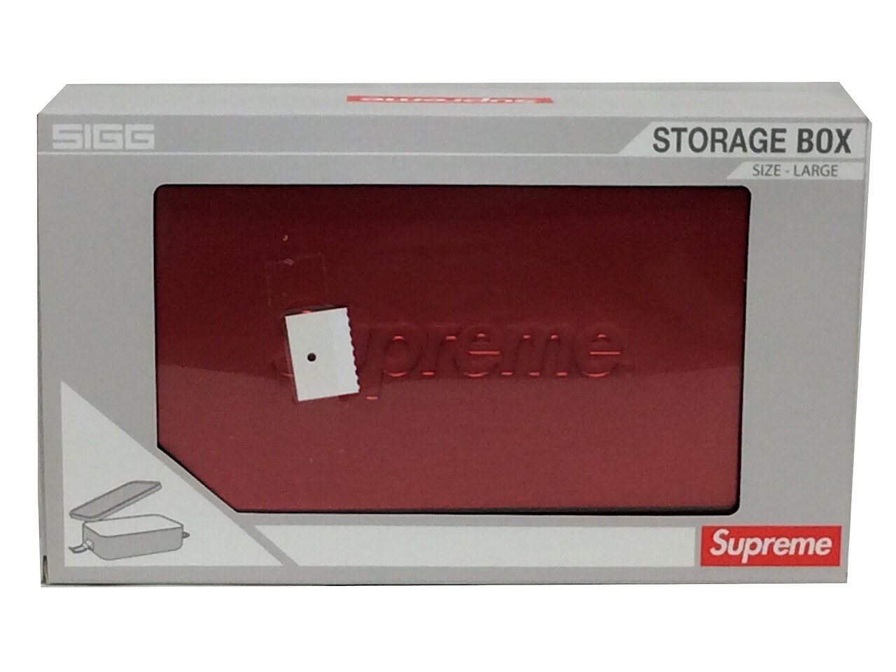 SUPREME シュプリーム シグ 別注 18SS 新品 赤 大 Sigg Large Metal Storage Box RED メタル ストレージ ボックス　お弁当箱 ランチボックス 小物入れ