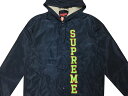 SUPREME シュプリーム ジャケット 17SS 新品 紺 Vertical Logo Hooded Coaches Jacket フード付き コーチジャケット バーティカル ロゴ 縦ロゴ NAVY ネイビー 送料無料