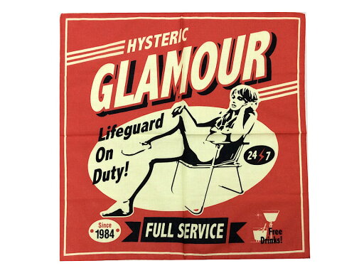 HYSTERIC GLAMOUR ヒステリックグラマー 新品 オレンジ ガールプリント バンダナ ハンカチ ORANGE HYSTERIC GLAMOUR ヒステリックグラマー 新品 オレンジ ガールプリント バンダナ ハンカチ ORANGE