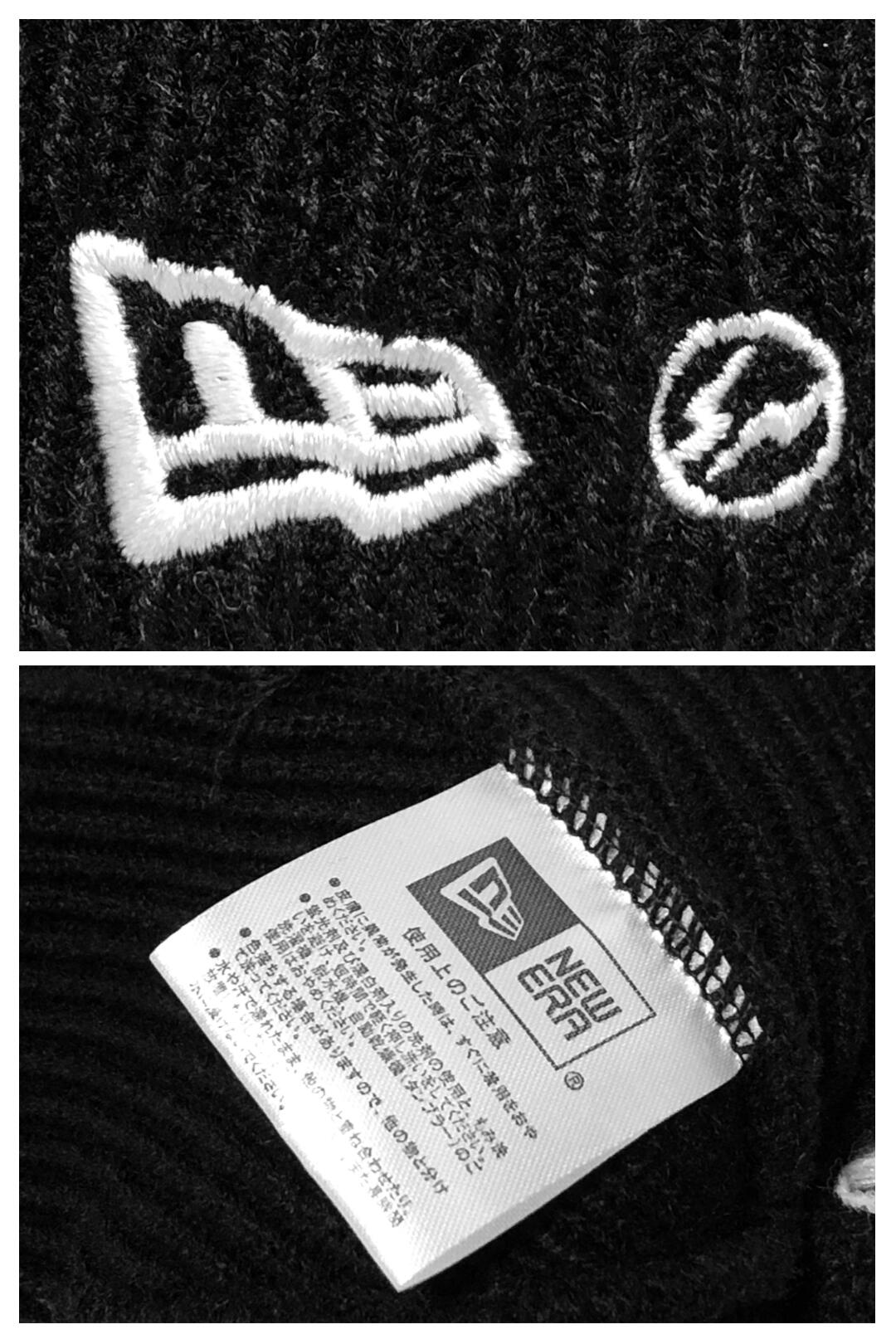 NEW ERA �� FRAGMENT DESIGN POMPON KNIT RIP 2022 ���� �� �˥塼���� �ե饰���� �ǥ����� �ݥ�ݥ�˥å� ��� ����å� �֥�å� �˥å�˹ �������륵����� ƣ���ҥ��� BLACK HF