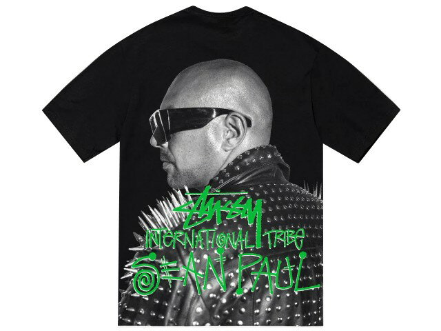 STUSSY ステューシー 23SS 新品 黒 ショーン ポール Tシャツ SEAN PAUL TEE バック プリント 半袖Tシャツ BLACK レゲエ ジャマイカ アーティスト