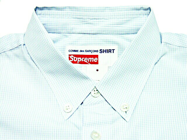 SUPREME シュプリーム COMME des GARCONS コムデギャルソン 2 013新品 長袖シャツ Gusset L/S Shirt 黒ドットオリーブ迷彩
