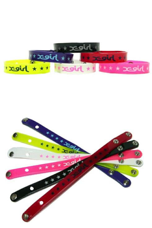 X-girl エックスガール☆2015新品 XGIRL VINYL WRISTBAND 　リストバンド