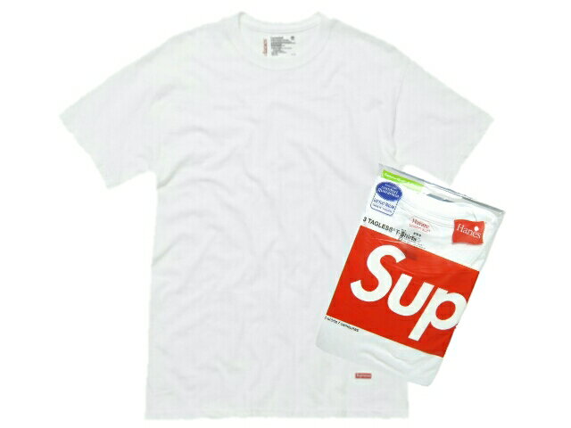 SUPREME シュプリーム ヘインズ 新品 白　Hanes Tagless tees (3 Pack) Tシャツ　アンダーウェアー 3枚パック WHITE