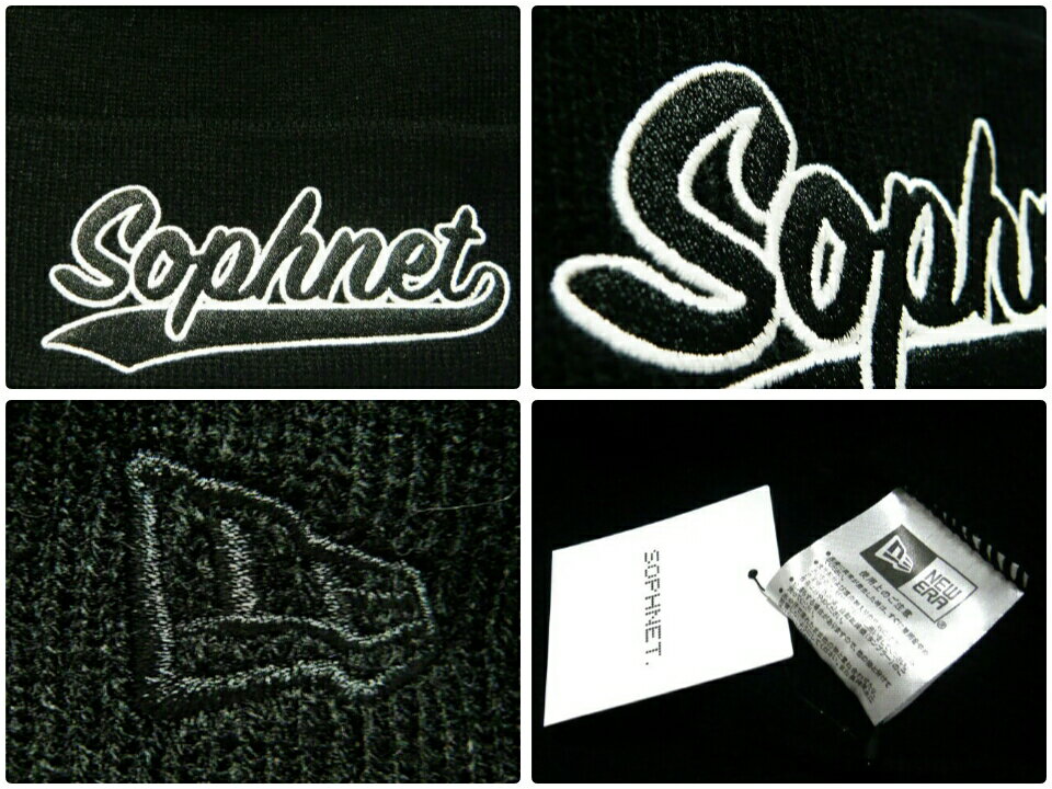 SOPHNET. ���� �˥塼���� ����� 2016AW ���� �� NEWERA TAIL LOGO KNIT CAP BLACK �˥åȥ���å� �˥å�˹��BLACK �ޤ��֤�