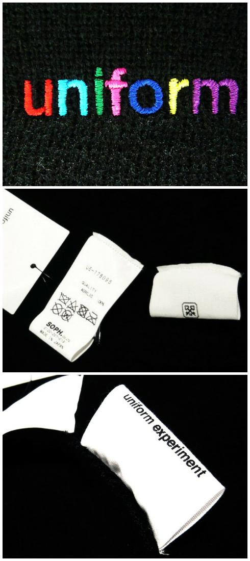 SOPH. uniform experiment ���� ��˥ե����२�����ڥ���� 17AW ���� ���ޥ�� AUTHENTIC LOGO KNIT CAP �˥å�˹ �ӡ��ˡ� UE��MULTI