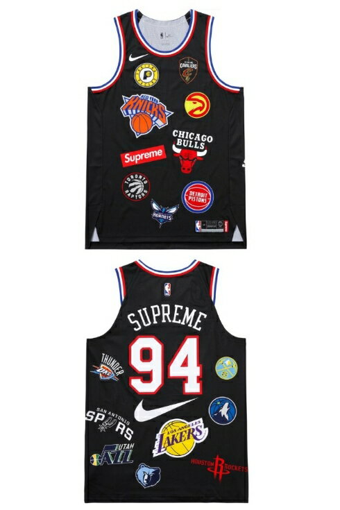 SUPREME シュプリーム NIKE ナイキ NBA コラボ ★ 18SS 新品 黒 上下セット NBA Teams Authentic Jersey & Short　ジャージー　タンクトップ ショーツ　セット BLACK