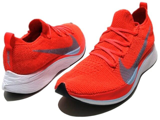 NIKE ZOOM VAPORFLY 4% FLYKNIT ★ 18AW 新品 ナイキ ズーム ヴェイパーフライ 4％ フライニット オレンジ 品番AJ3857 - 600 ベイパーフライ みかん　RED 赤 マラソン