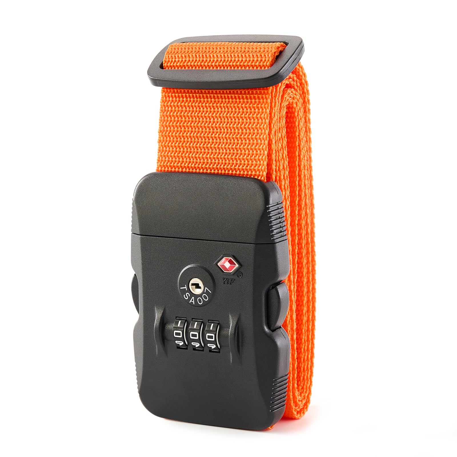 MiyabiLife スーツケースベルト TSAロック付き キャリーケース ベルト 荷崩れ防止バンド 旅行 出張用 3桁ダイヤル式 荷物固定ベルト 長さ調節可能 軽量 盗難・紛失防止 (オレンジ)