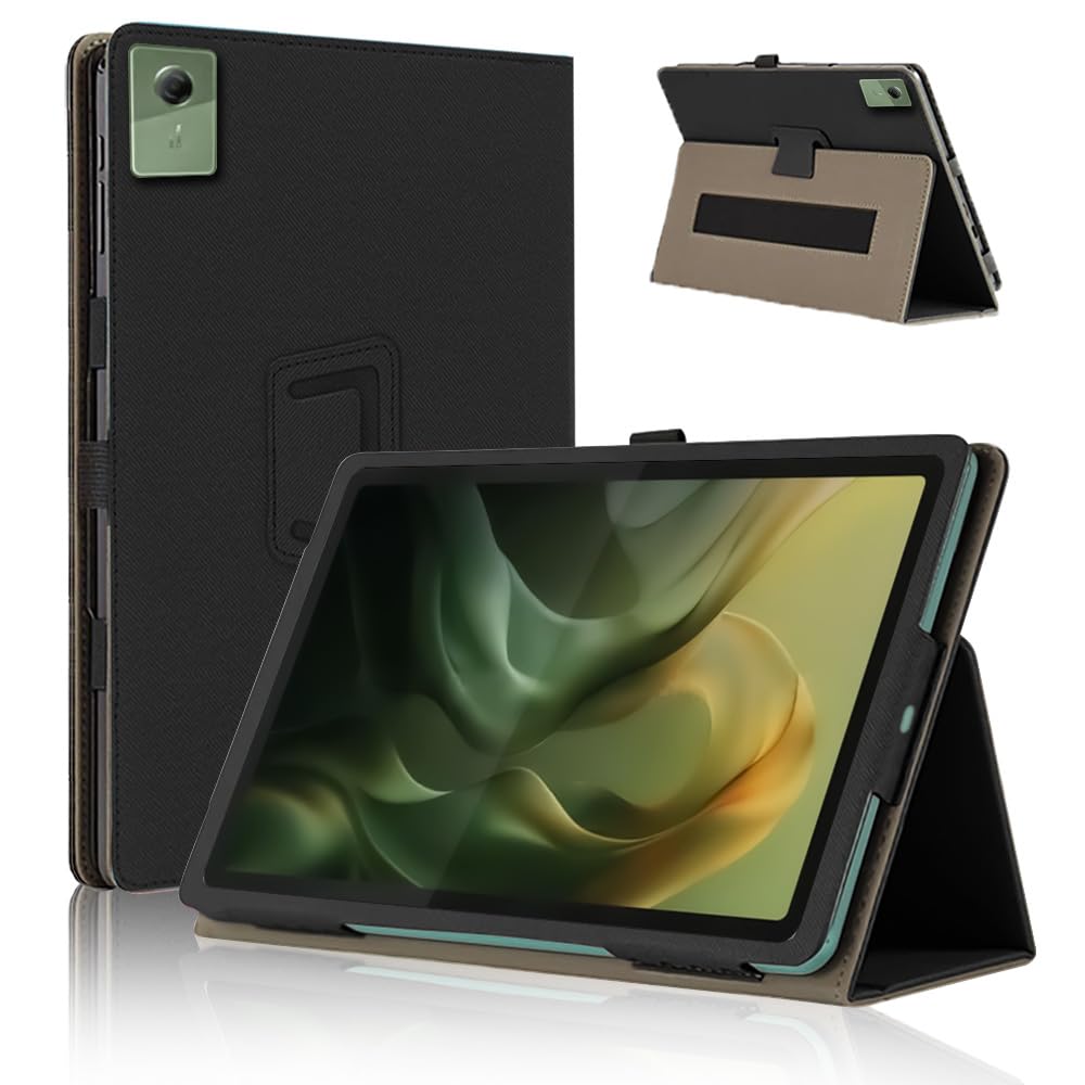 Tablet - タブレットケース 11インチ 360度全面保護 スタンド機能 ペンホルダー付き 磁気吸着 耐衝撃 傷防止 ハンドストラップ付き ブラック
