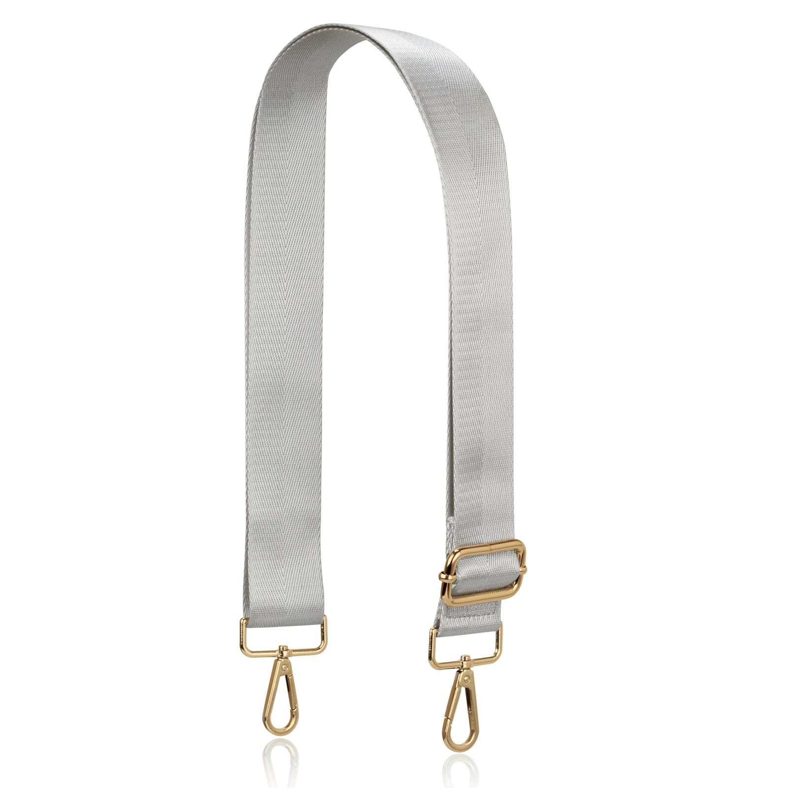 ・素材:ポリエステル、金属 ・幅:1.5インチ (3.8cm) ・長さ:30.7インチ(78cm)~55インチ(140cm)(スナップフック含む) ・金具の色:ゴールド
