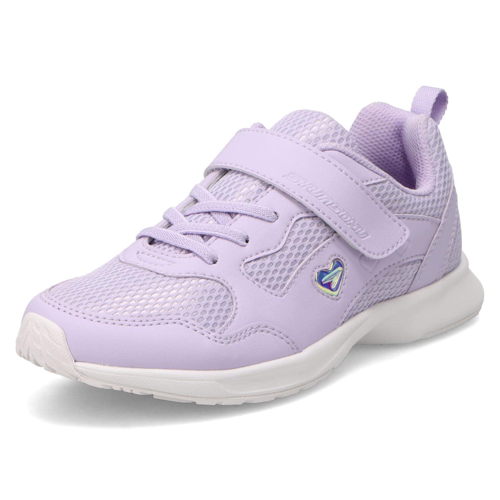Rakuten - キッズ スニーカー 女の子 子供靴 通学靴 軽量 2E 15cm 16cm 17cm 18cm 19cm 20cm 21cm 22cm 23cm 24cm 24.5cm ホワイト ブラック ラベンダー ジュニアシューズ