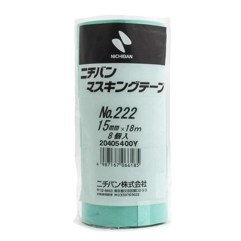 ・サイズ:幅15mm×18m ・入数:8巻入 ・基材:和紙 ・粘着剤:アクリル系 ・厚さ:0.086mm ・粘着力:1.05N/10mm ・引張強度:34.1N/10mm